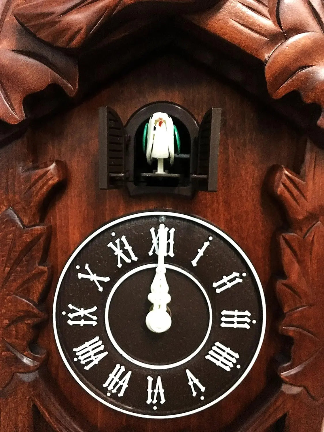 Vintage Wooden Cuckoo Clock Handcrafted Wall Decor Linden Wood