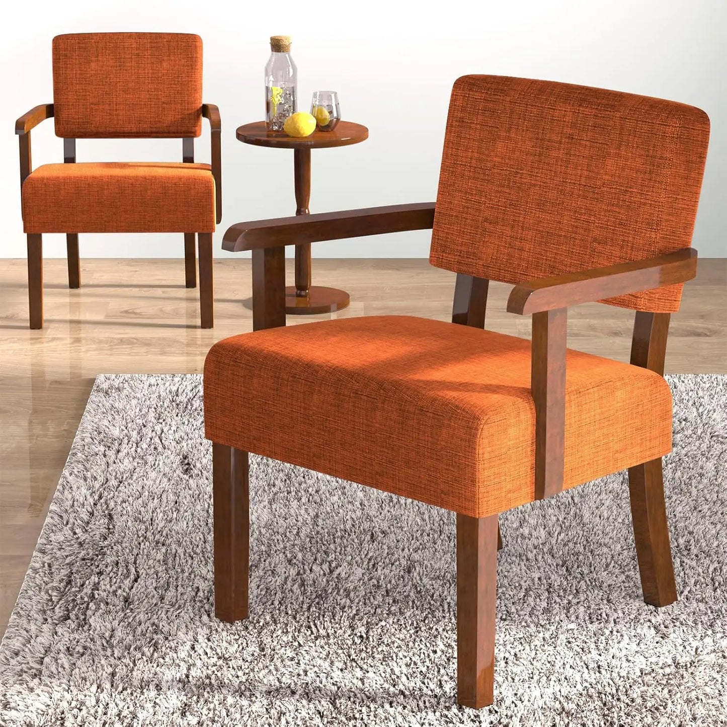 Accent Chair Set Of 2 With Table Living Room Chairs