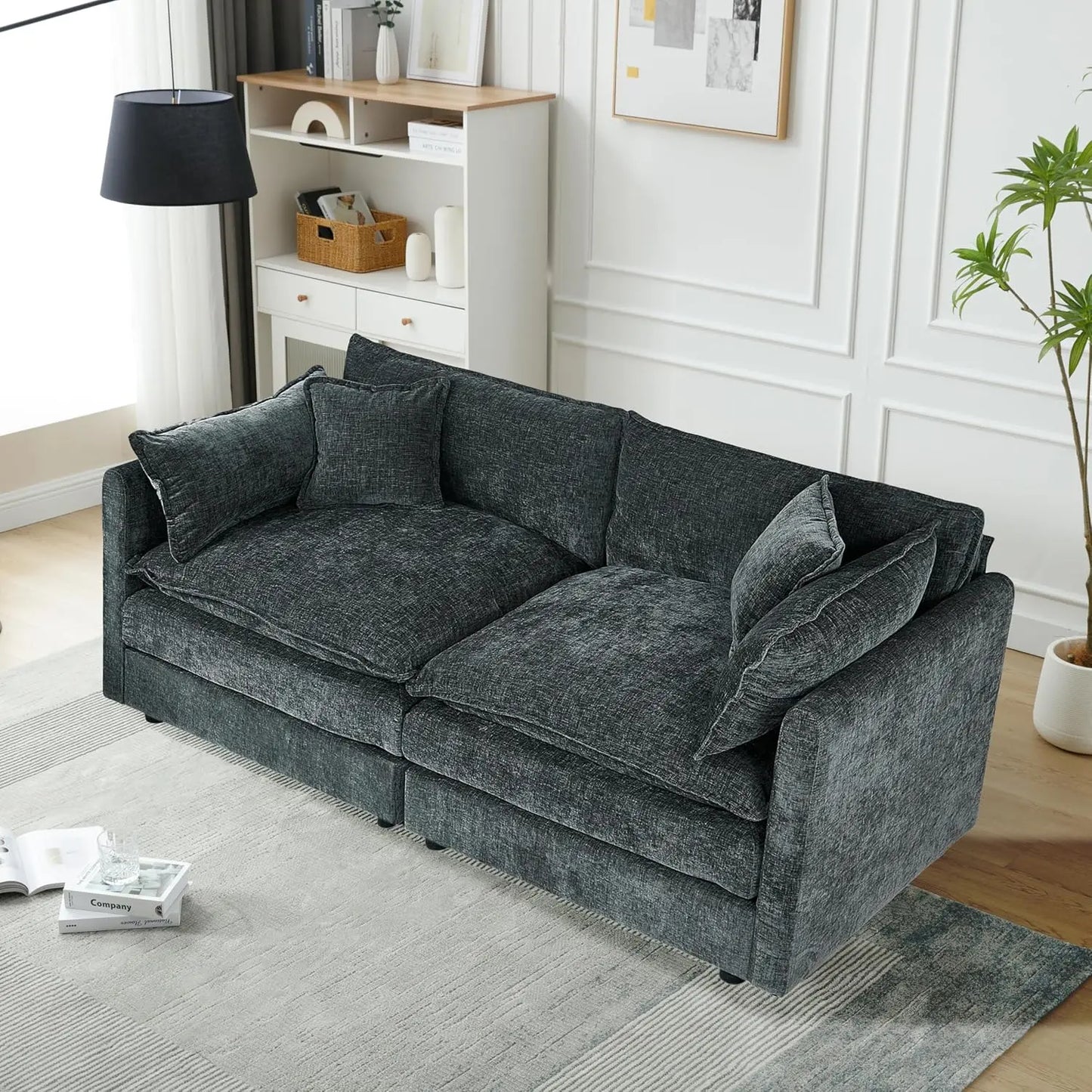 Modular Sectional Sofa Modern Convertible Loveseat Couch Living Room