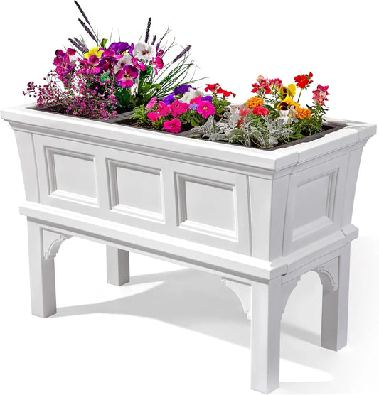 Durable Planter Box With Easy Drainage For Garden Or Patio