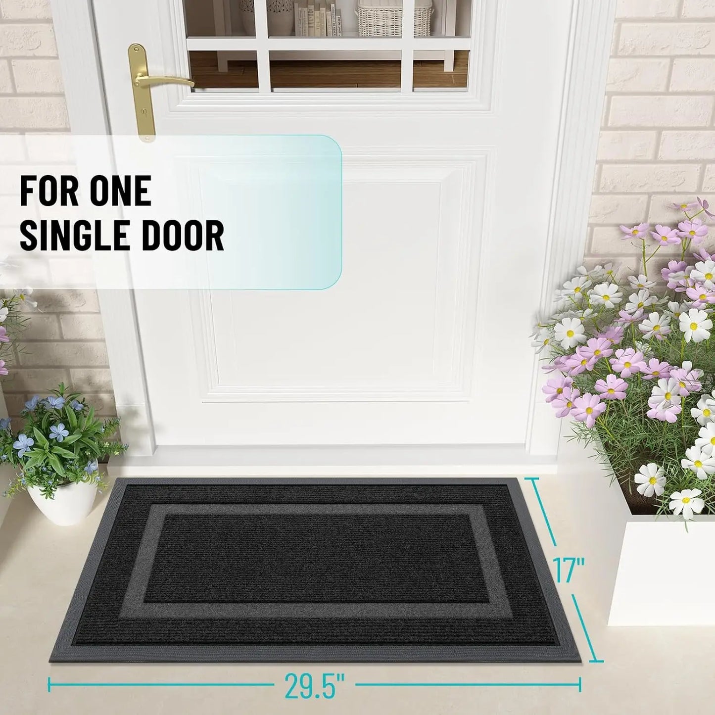 OLANLY Front Door Mat Indoor Outdoor Waterproof All-Season