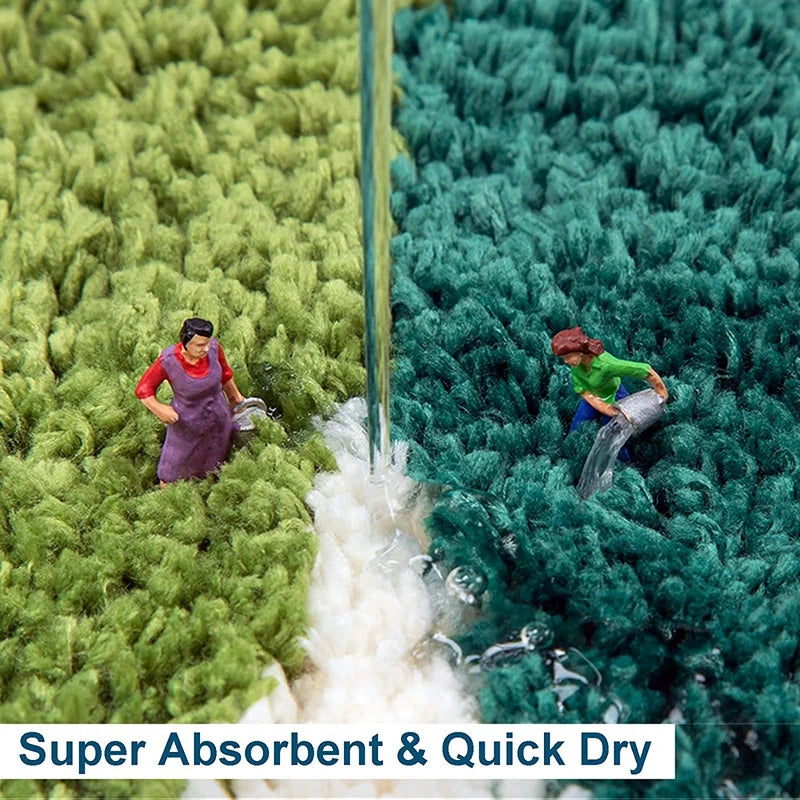 Soft Microfiber Bathroom Bath Mat Anti Slip Water Absorbent Rug