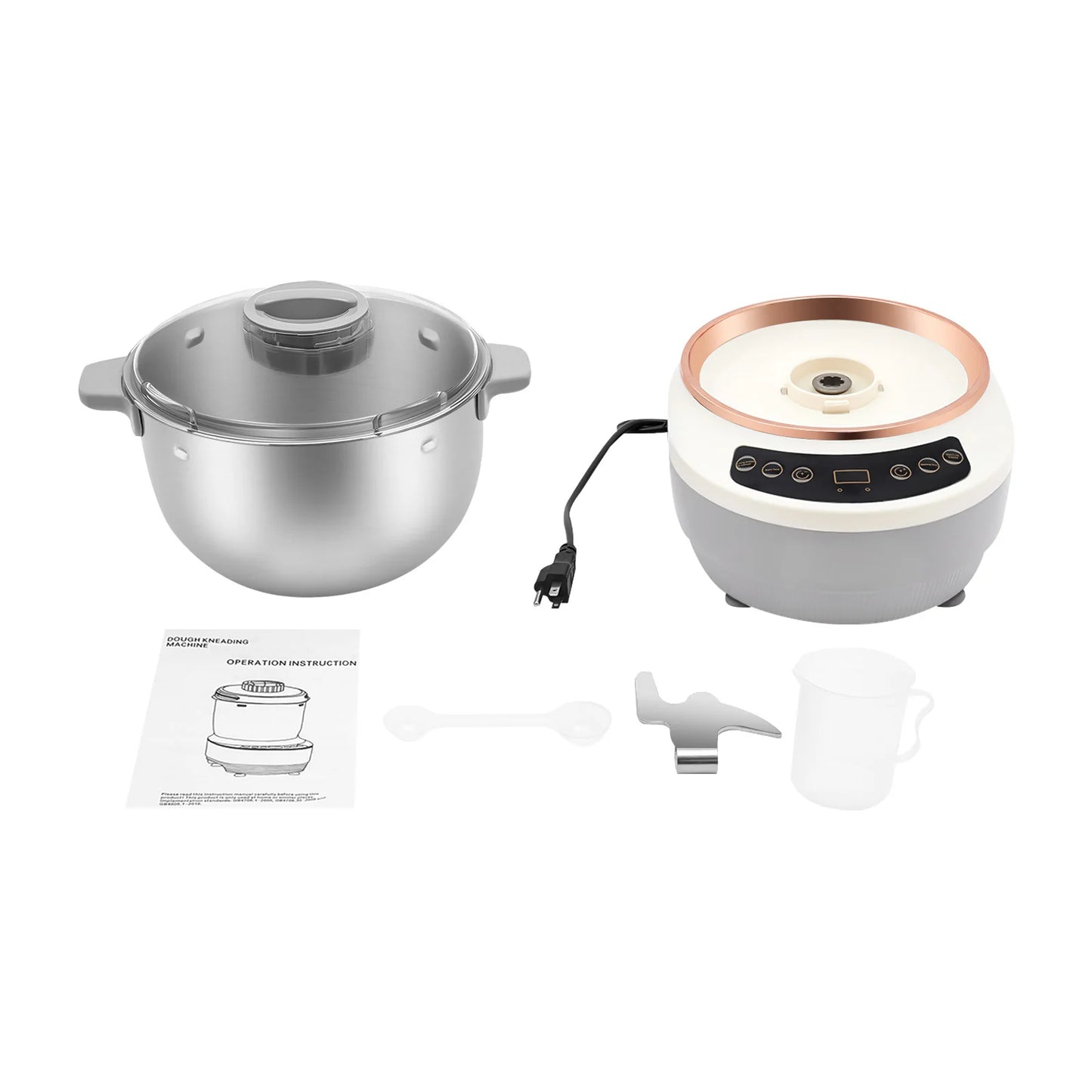 Electric Dough Maker With Ferment Function Stainless Steel 200W Mixer