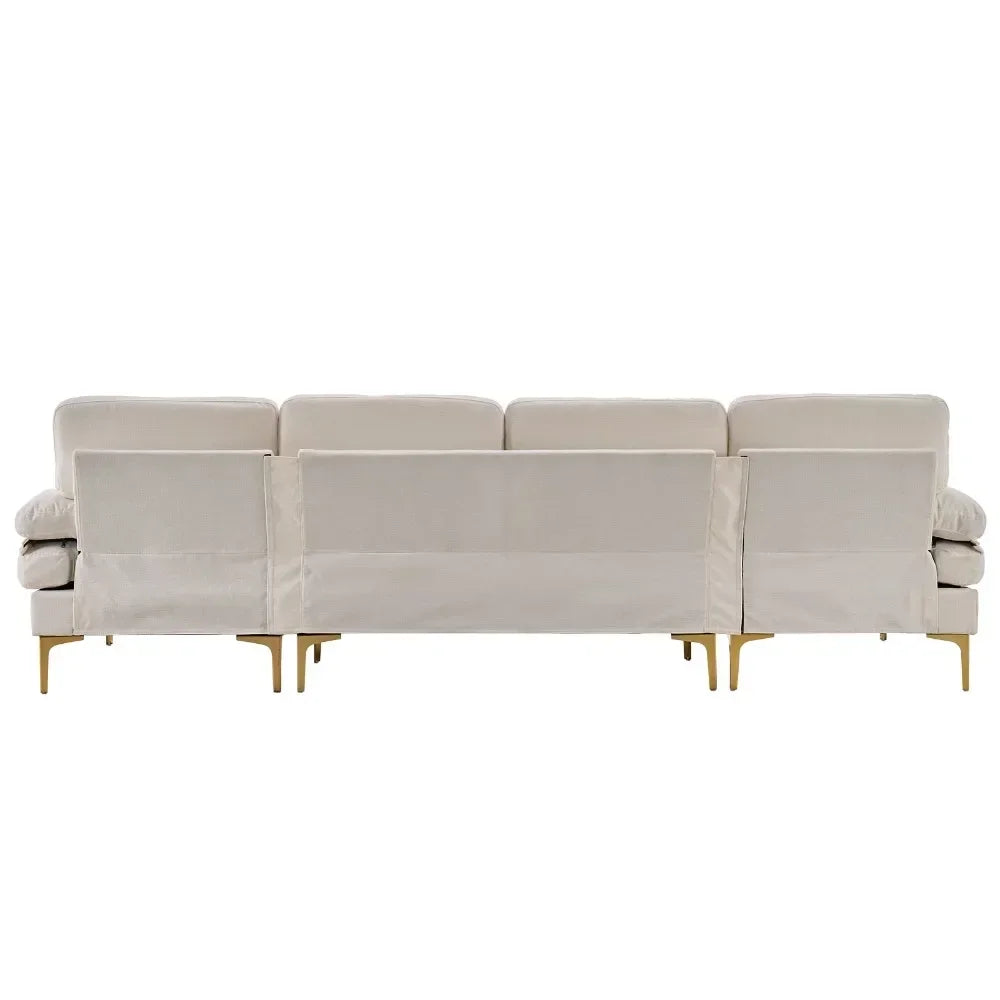 U Shaped 4 Seat Indoor Modular Sofa for Living Room