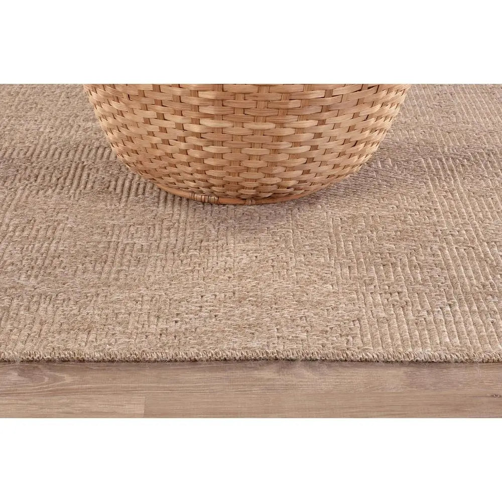 Easy Jute Rug 10x14, Indoor Outdoor Natural Color iber Area Rugs or Living Room Patio and Kitchen Rug, Solid Boho Woven Design,