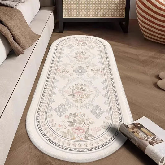 Facaishu Soft Floral Pattern Non Slip Area Rug For Bedroom