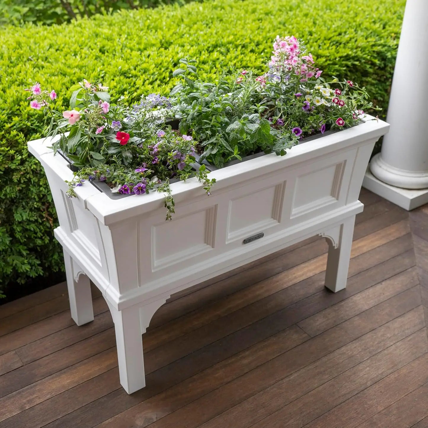 Durable Planter Box With Easy Drainage For Garden Or Patio