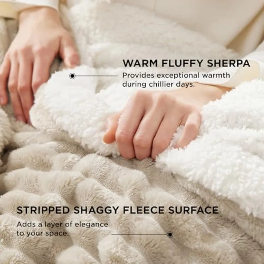 Sherpa Blanket Ultra Soft Fleece For Winter Warmth And Comfort
