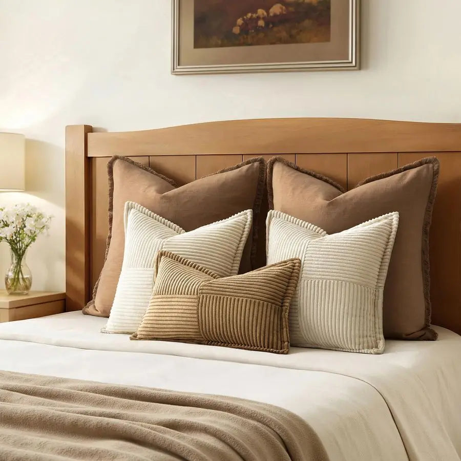 Decorative Euro Sham Pillow Covers Set of 2 for Sofa