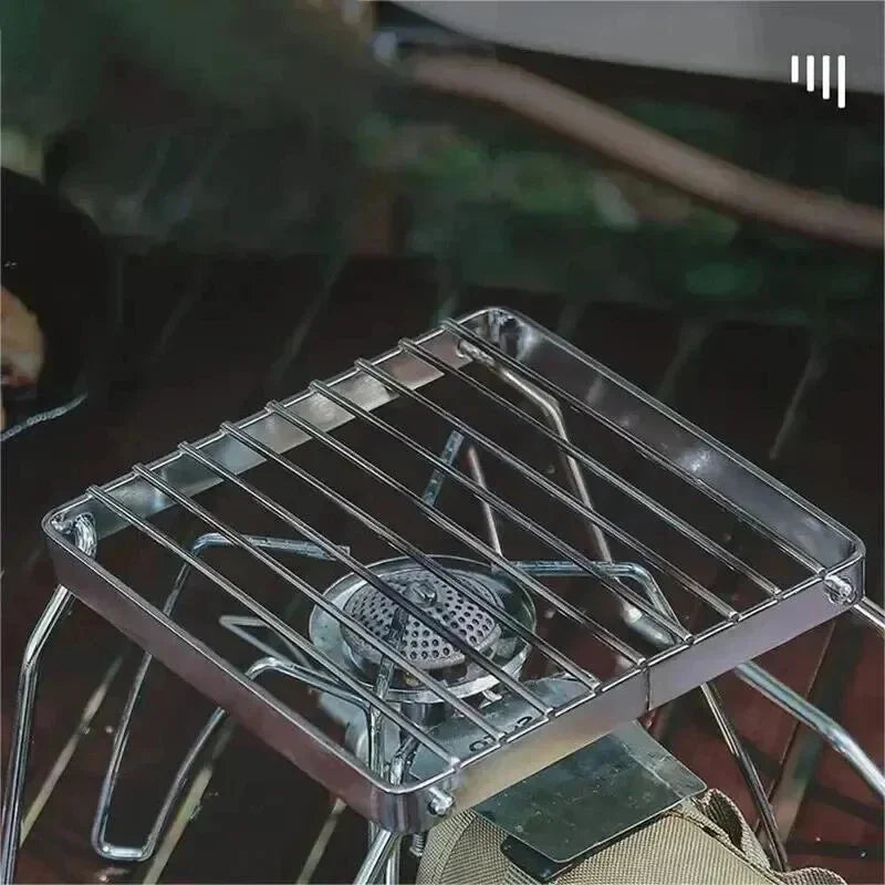 Outdoor Stainless Steel Stove Holder Camping Folding Rack