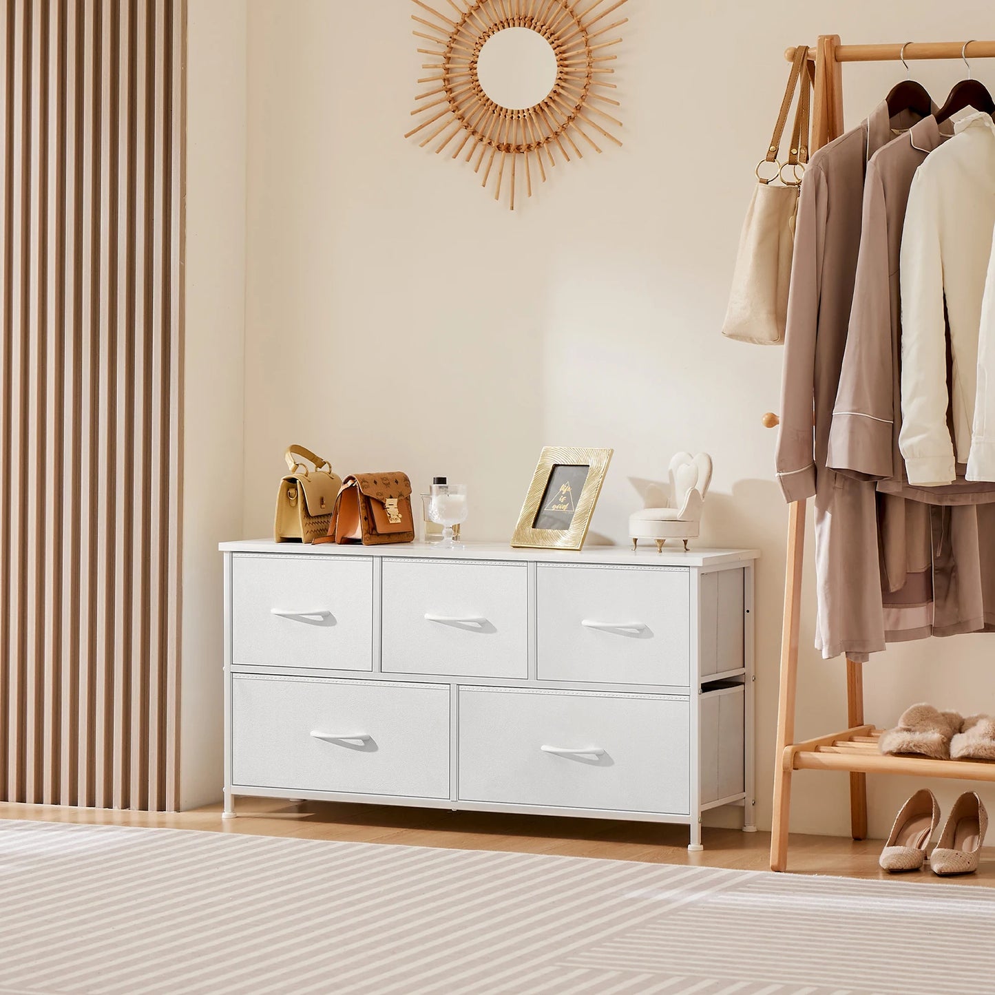 JHK Bedroom Wardrobe Cabinet With Drawers For Storage