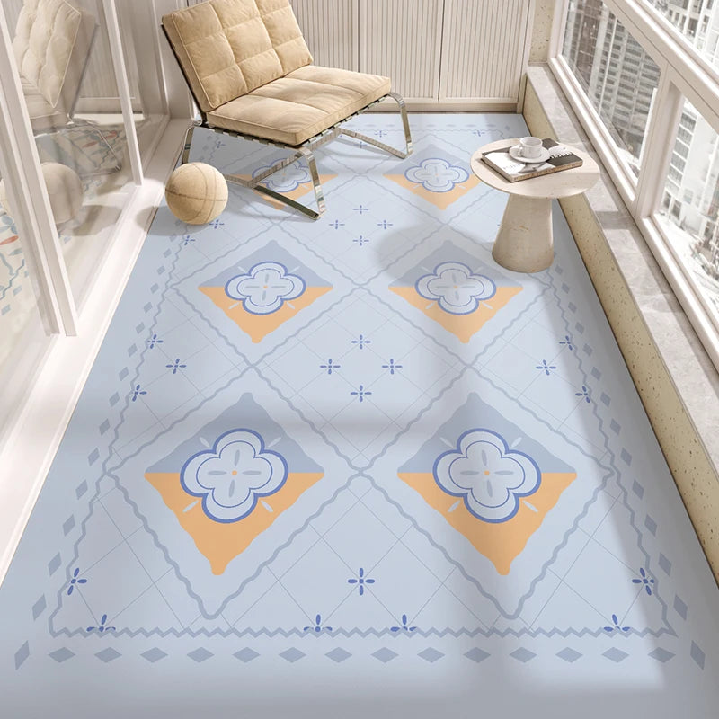 Modern Style Pvc Carpets Indoor Large Area Scrubable Carpet Bedroom Cloakroom Study Rugs Balcony Kitchen Waterproof Non-slip Rug