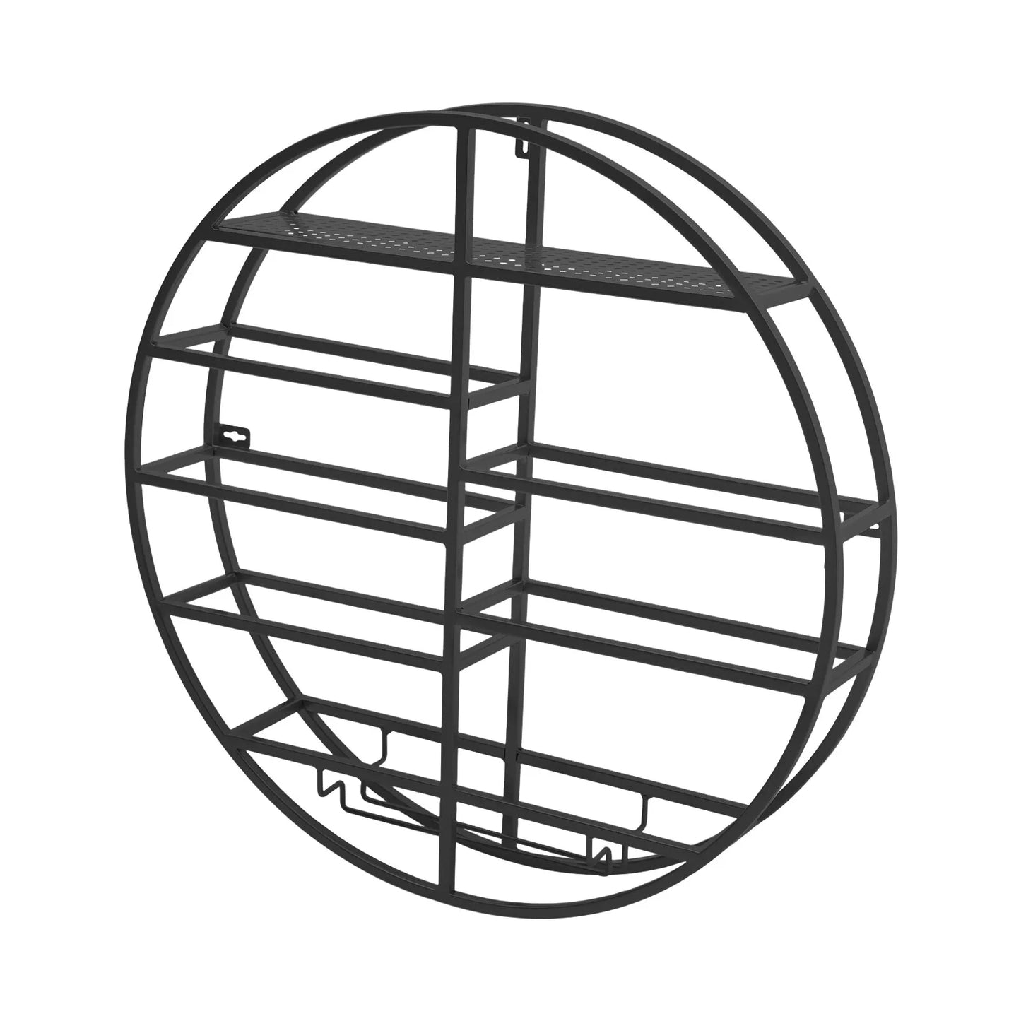 Bymaocar Iron Wall Mounted 7-Bottle Wine Rack Organizer