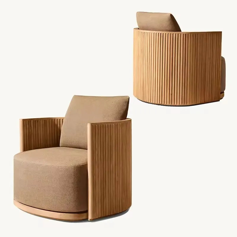 All Weather Premium Wooden Teak Sofa Set Clean Style Durable Outdoor Furniture Villa Private Garden Hotel Courtyard Patio Lounge