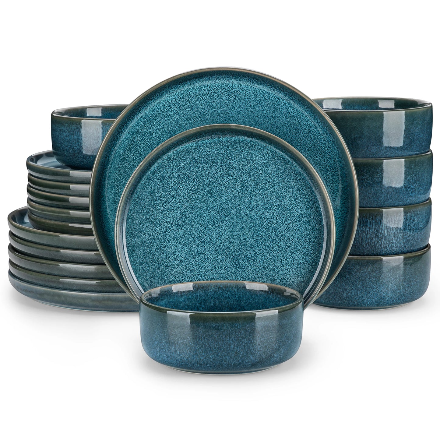 Malacasa Ceramic Dinnerware Set Reactive Glaze Home Use