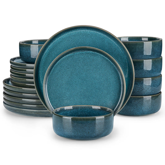 Malacasa Ceramic Dinnerware Set Reactive Glaze Home Use