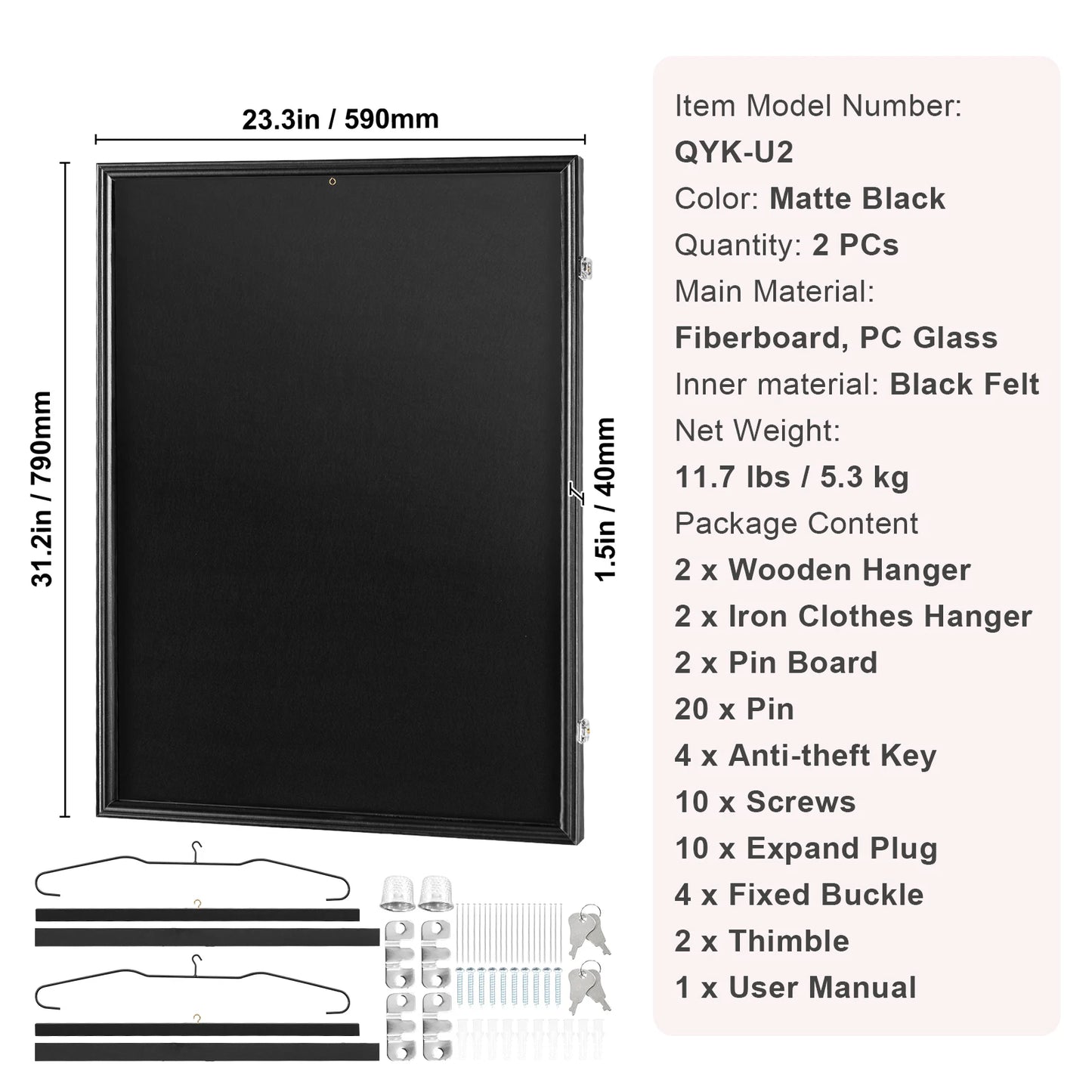 SucceBuy Lockable Sports Jersey Display Shadow Box With Uv Glass
