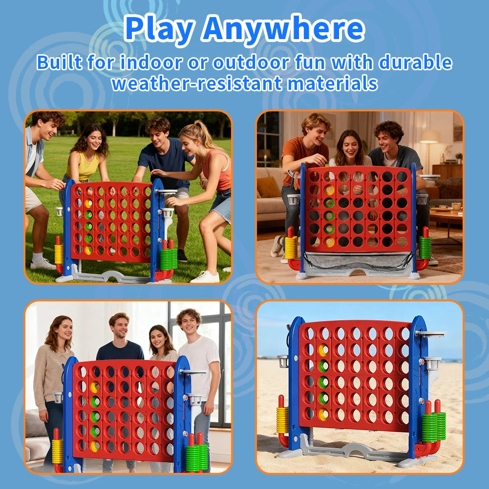 Giant 4 in a Row 3-in-1 Outdoor Garden Game Set