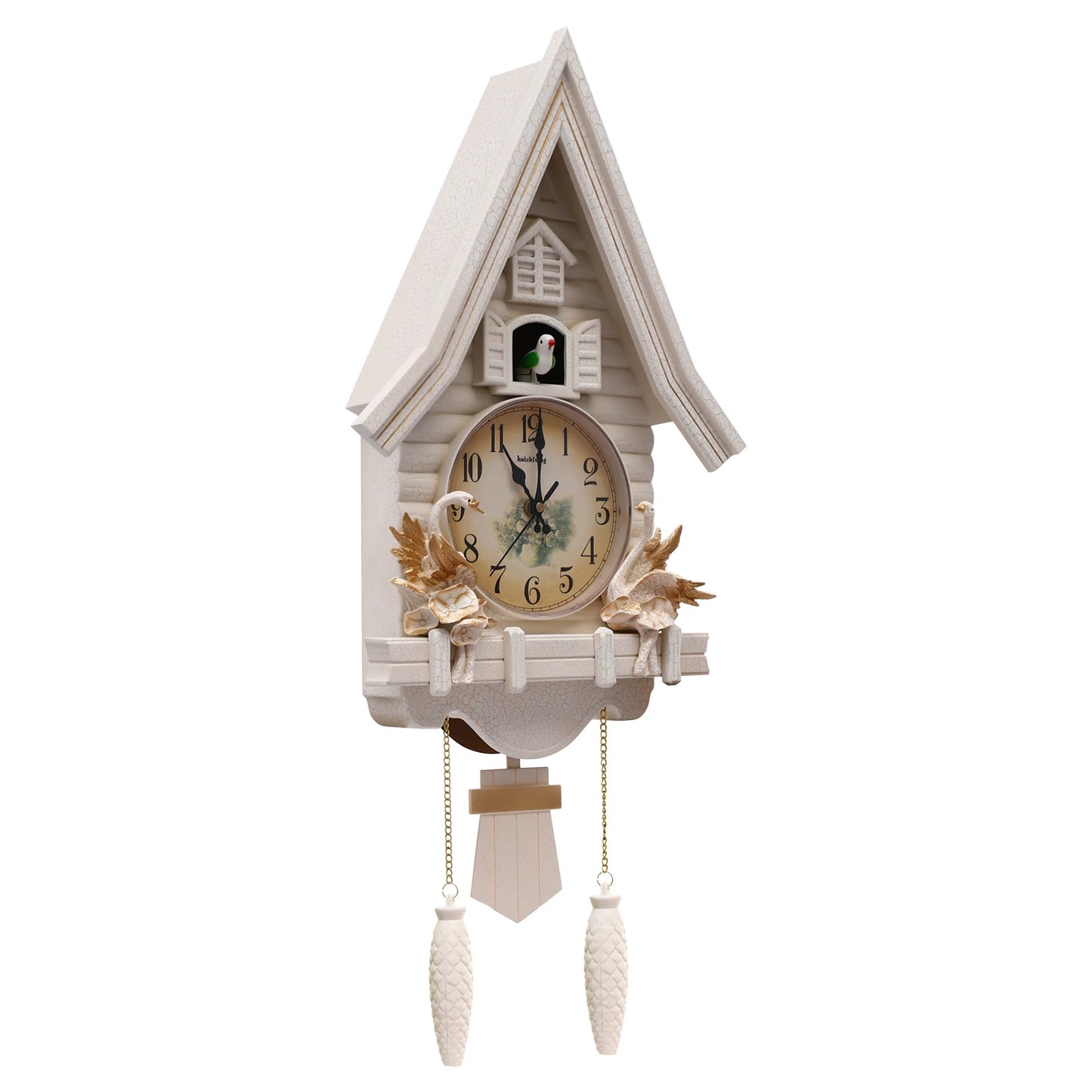 Cuckoo Wall Clock Battery Operated Antique Style Classic