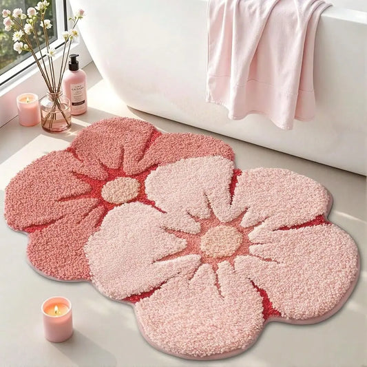 Ultra Thick Cotton Bath Mat Non Slip Rug Absorbent
