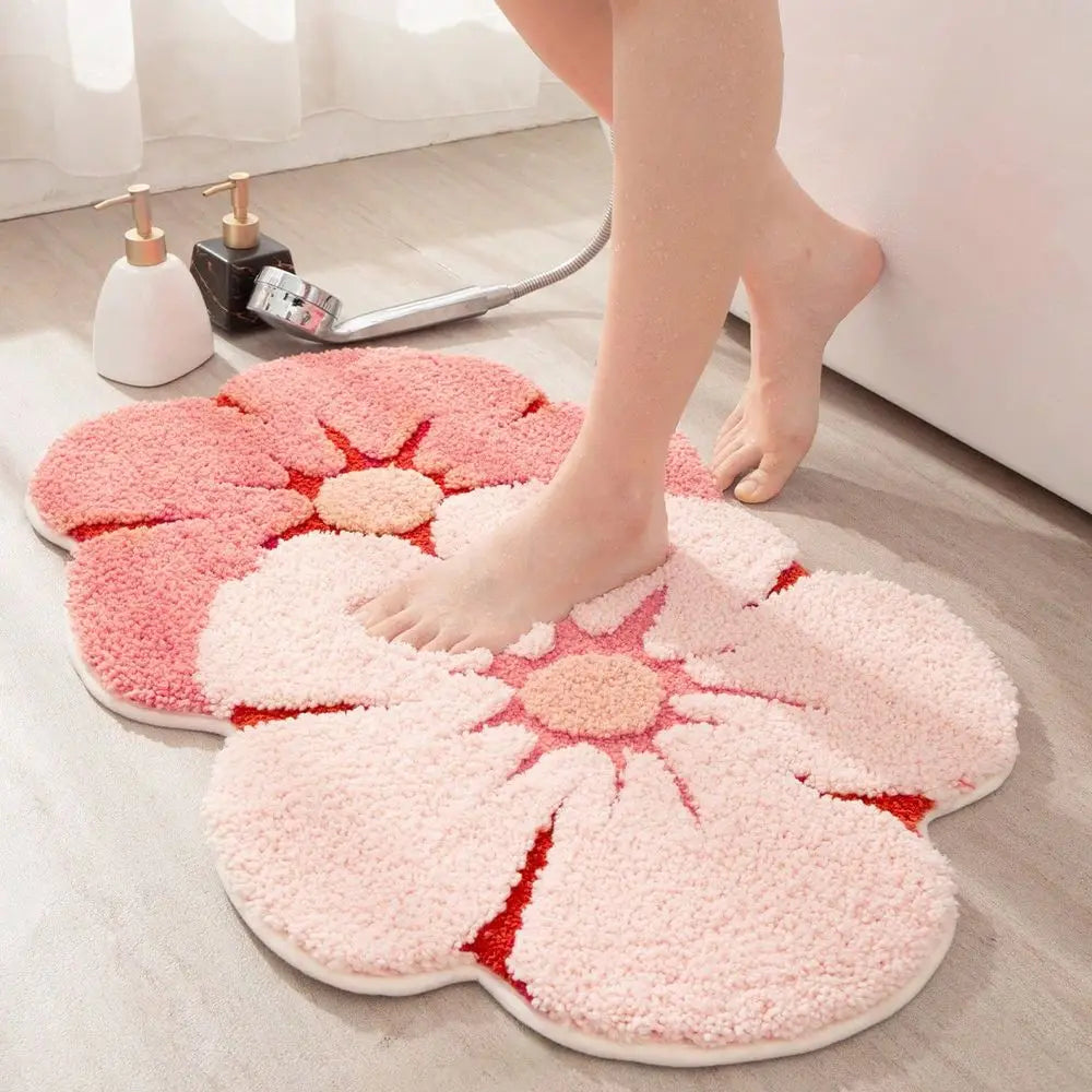 Ultra Thick Cotton Bath Mat Non Slip Rug Absorbent