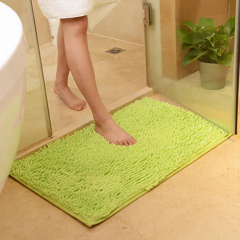 Chenille Bath Mat For Bathroom Absorbent Non Slip Rug