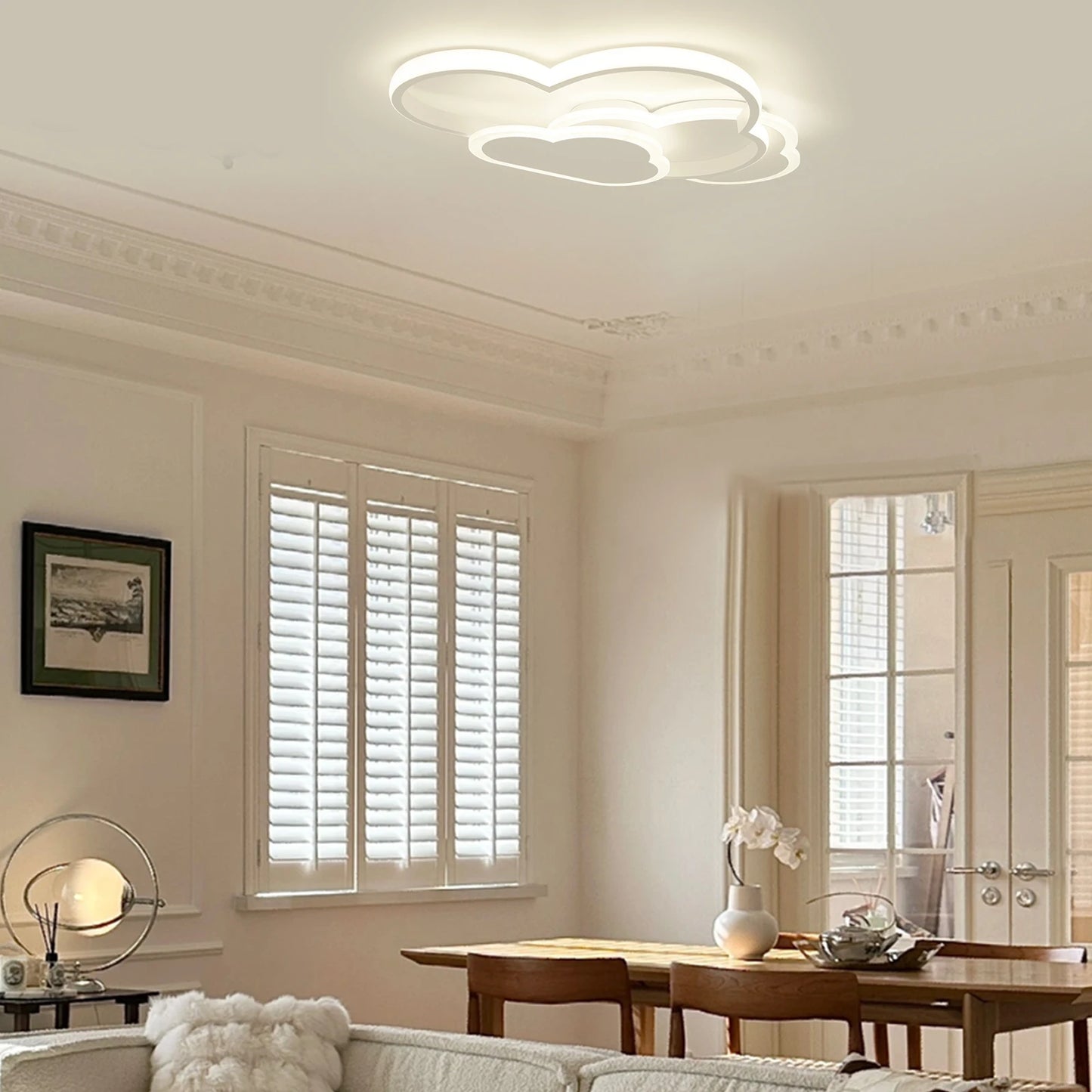 Cloud LED Ceiling Lamp 22" Modern Minimalist Lighting 52cm for Living Room Children's Room Bedroom