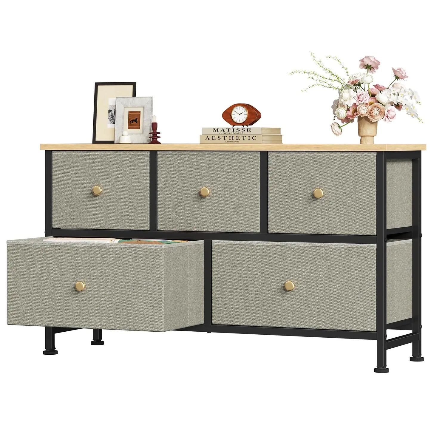 Frame 5 Drawer Dresser Bedroom Closet Organizer Furniture