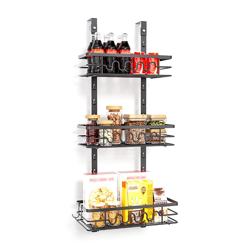 HobbyLane Over The Door Pantry Organizer Shelves Five Tier Metal Rack