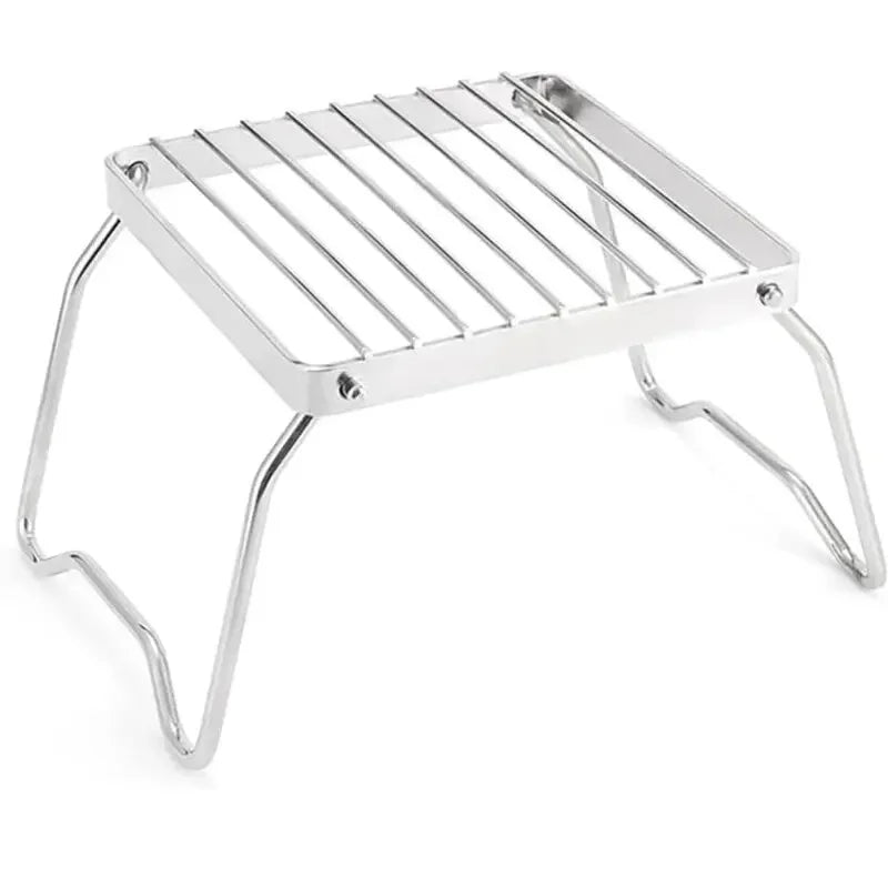 Outdoor Stainless Steel Stove Holder Camping Folding Rack