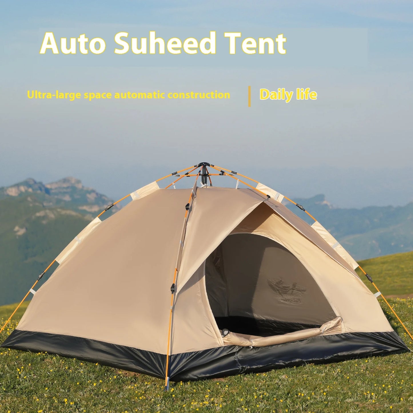 Pakicetus Instant Golden Tent Sun Rain Shelter Beach Camping