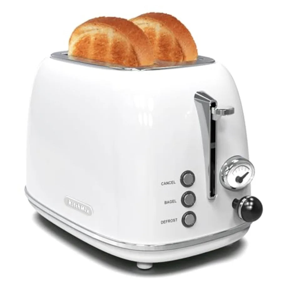 Toaster 2 Slice Stainless Steel With 6 Settings Bagel Defrost