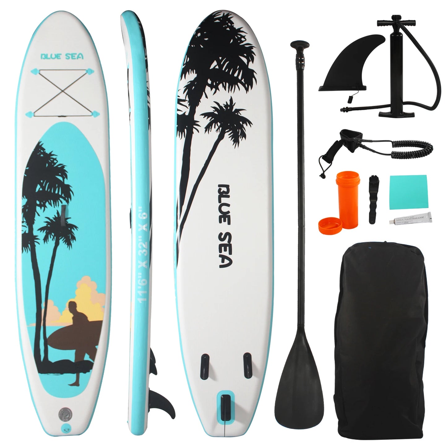 CADALENE Portable Inflatable Stand Up Paddle Board Premium Kit