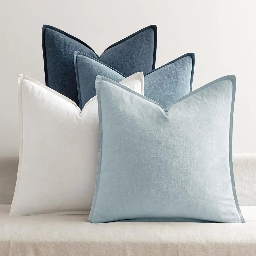 Natural Solid Pillow Covers Set for Boho Farmhouse Decor