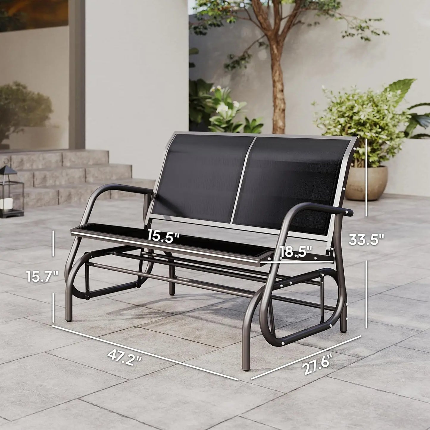 Two Person Outdoor Glider Bench