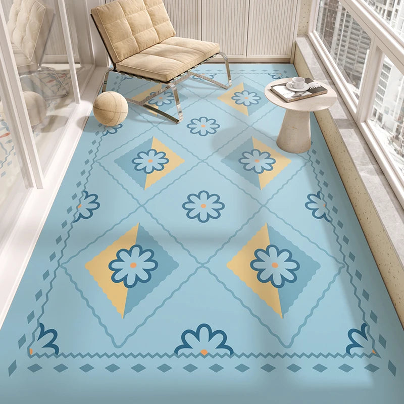 Modern Style Pvc Carpets Indoor Large Area Scrubable Carpet Bedroom Cloakroom Study Rugs Balcony Kitchen Waterproof Non-slip Rug