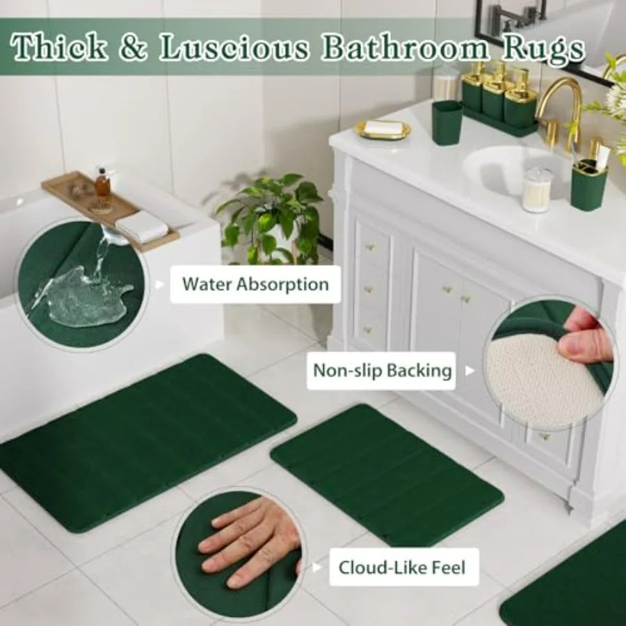 Bathroom 27-Piece Accessory Set With Shower Curtain And Rugs