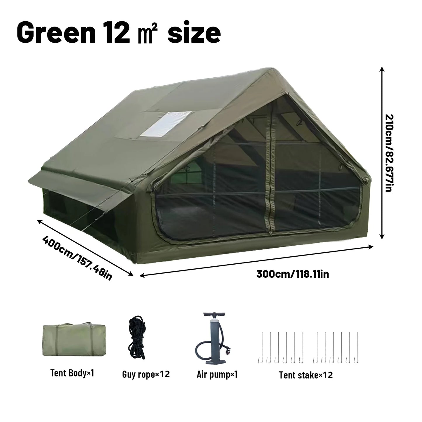 Pakicetus Inflatable Tent With Skylight Quick Setup Four To Six Person
