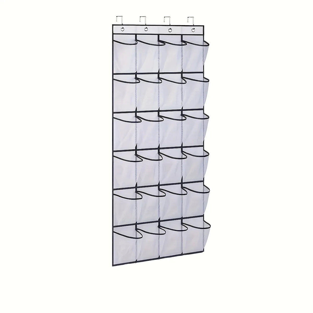 Over The Door Hanging Shoe Rack Organizer Equipped with 24/35 Large Breathable Mesh Storage Pockets, Multifunctional Space Saving Closet Shoe Holder for Household Shoe Storage