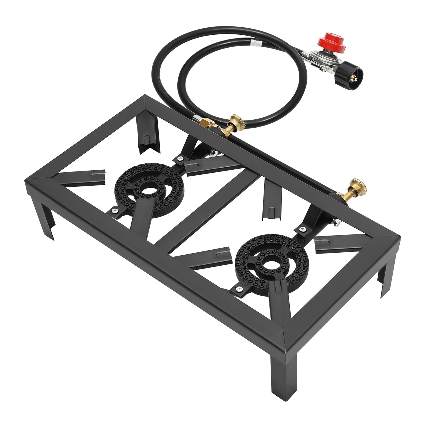 NONE 8000W Portable Camping Gas Stove Two Burner Regulator