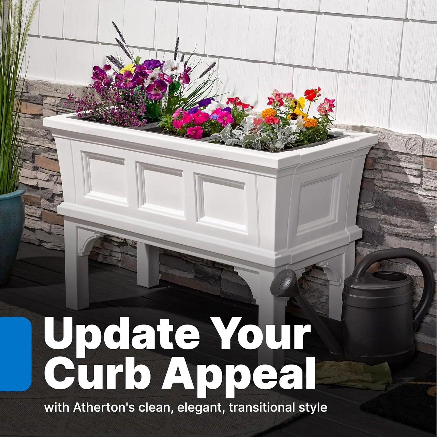 Durable Planter Box With Easy Drainage For Garden Or Patio