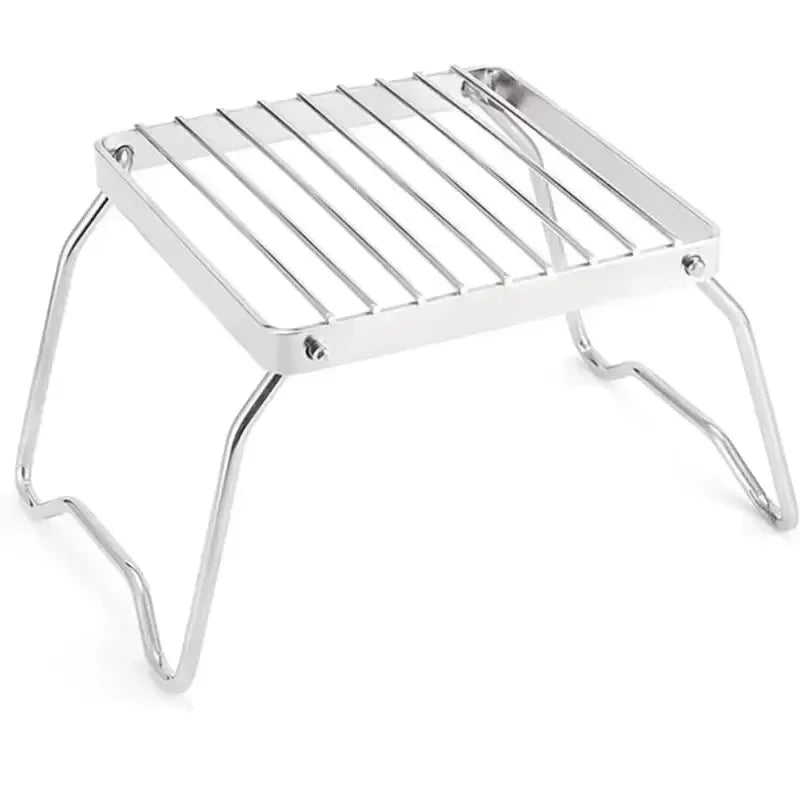Outdoor Stainless Steel Stove Holder Camping Folding Rack