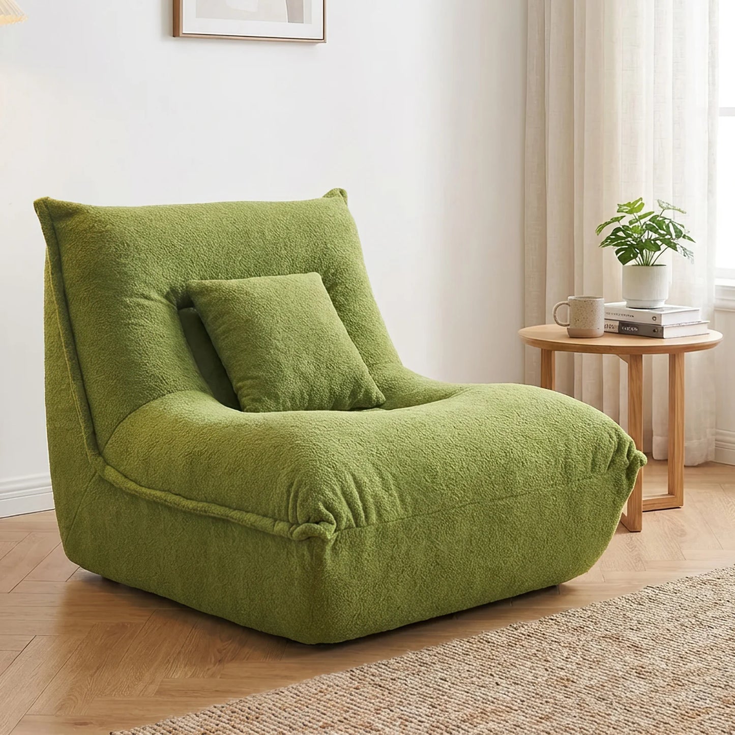 Lounge Chair With Pillow Velvet Sofa For Living Room