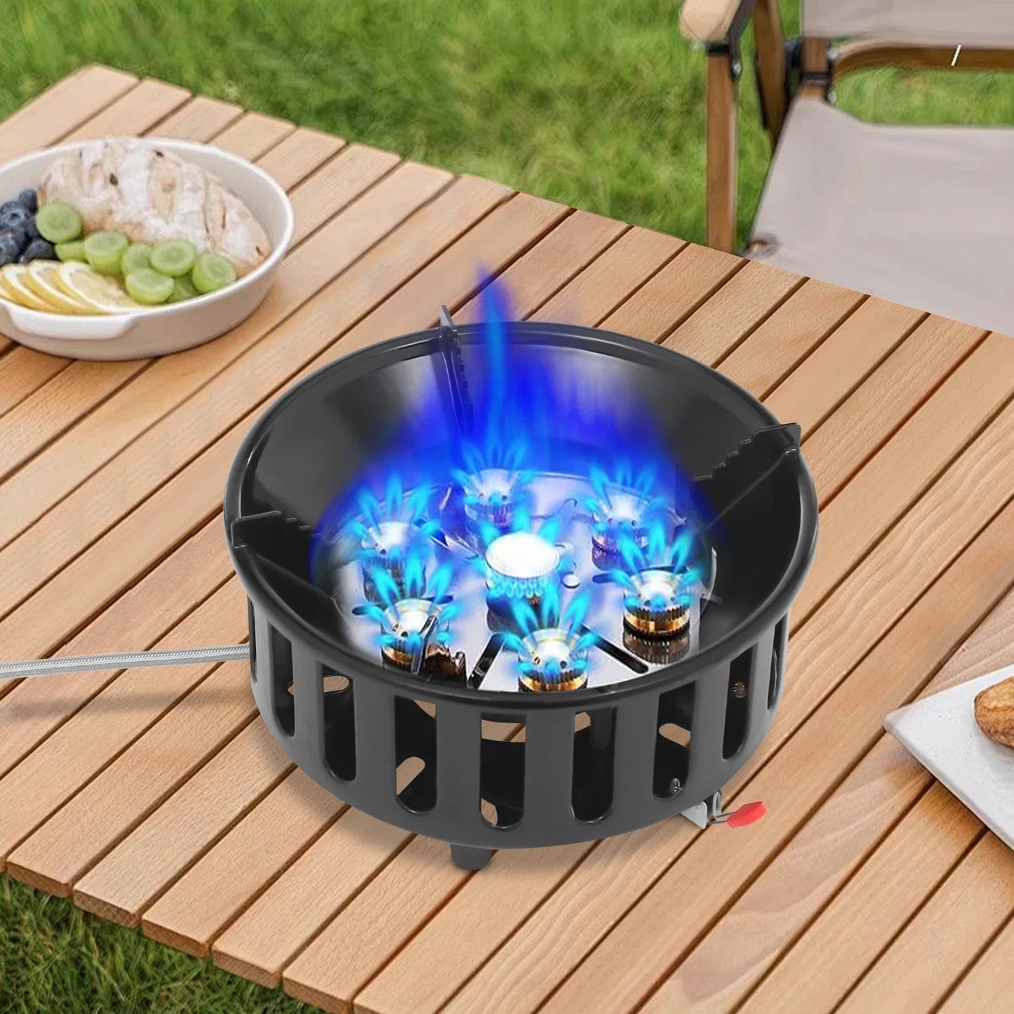 21000W Portable Butane Camping Stove With Adapters