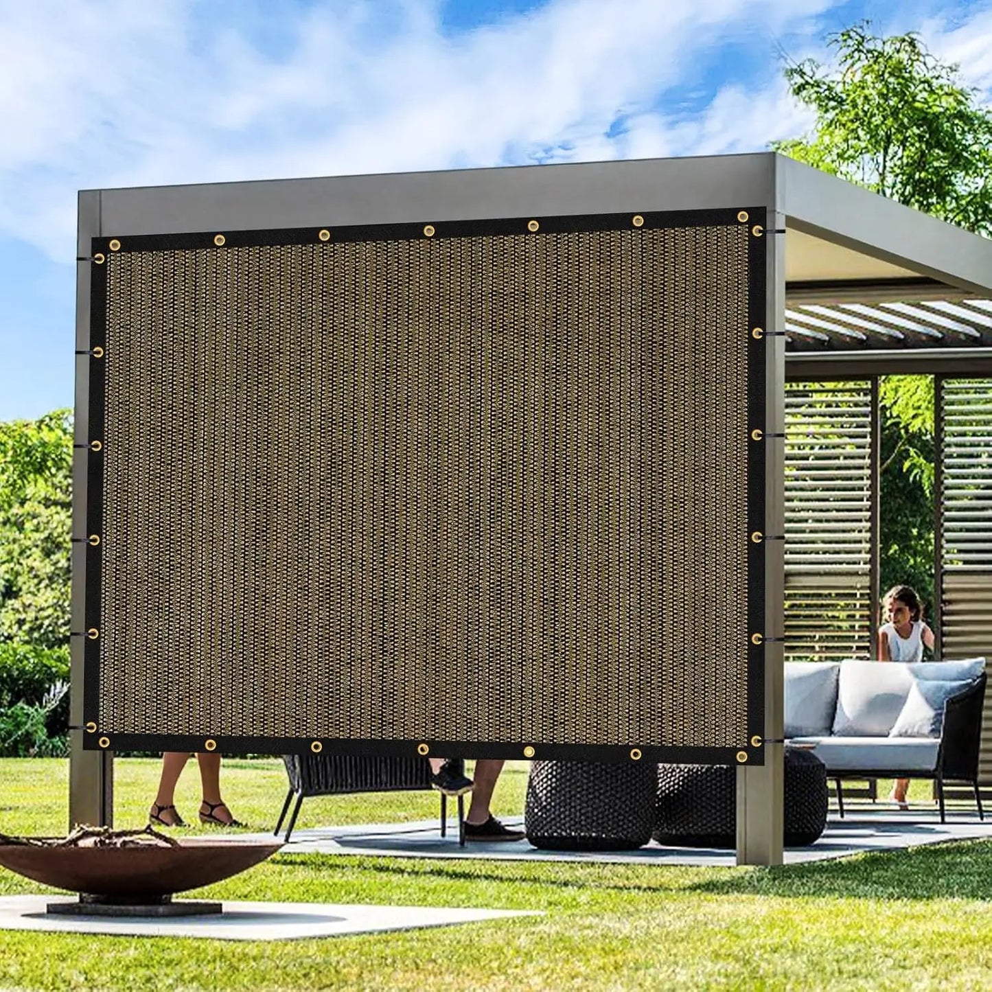 Outdoor Pergola Sun Shade Cloth HDPE UV Protection Canopy