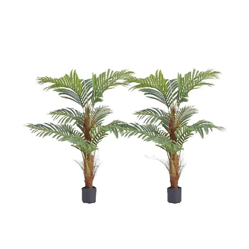 SucceBuy Artificial Palm Tree Faux Plant With Anti Tip Design