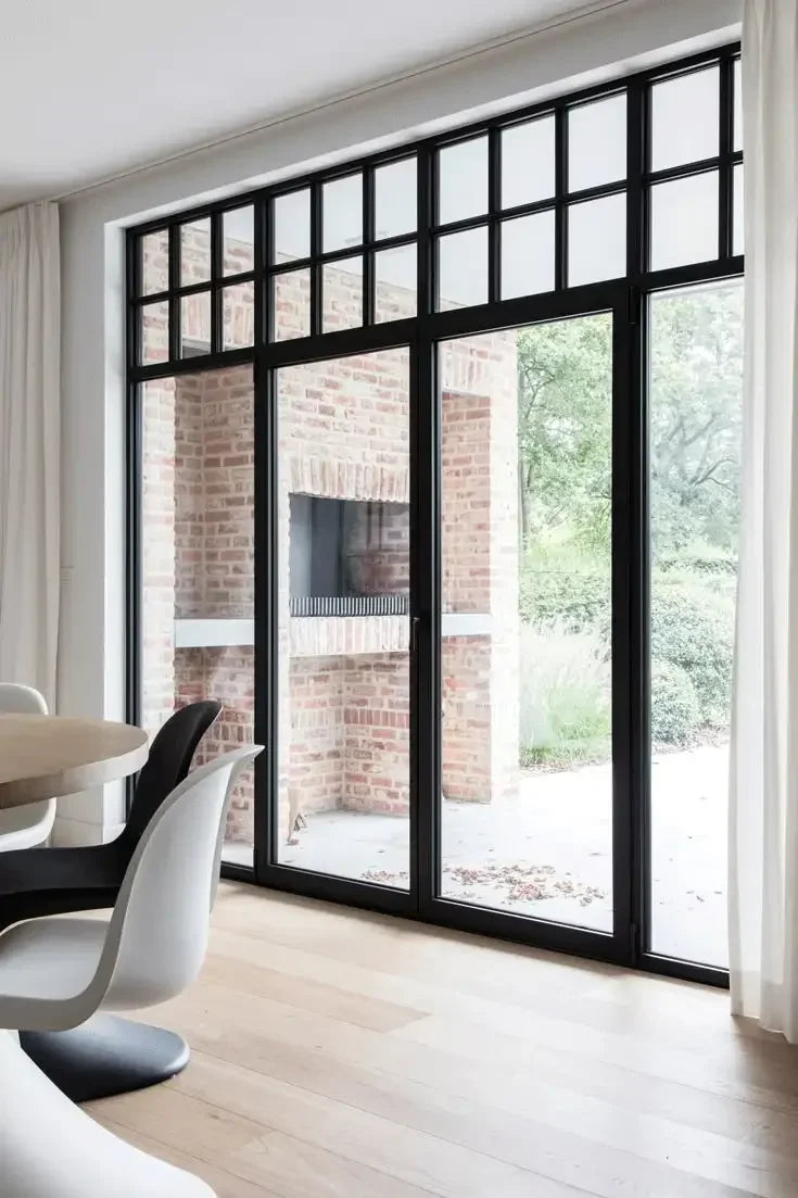 Thermal Break Aluminum Frame Tempered Glass Sliding Door