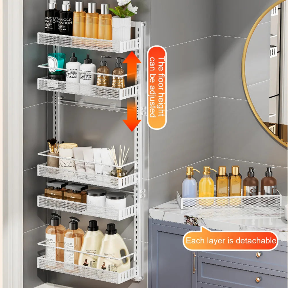 HiMISS Six-Tier Over The Door Pantry Organizer With Adjustable Baskets