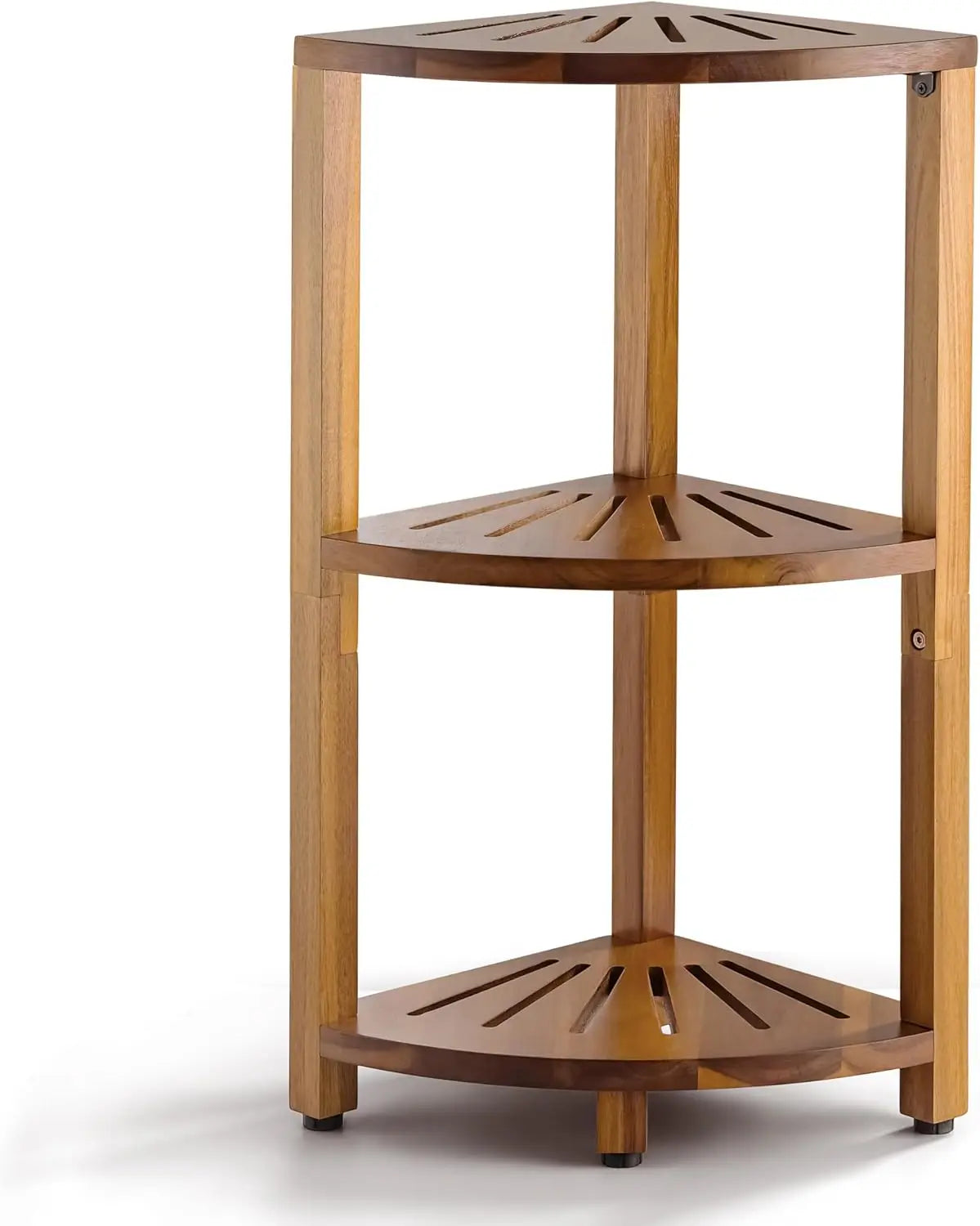 XMSJ 3-Tier Corner Wood Shower Caddy