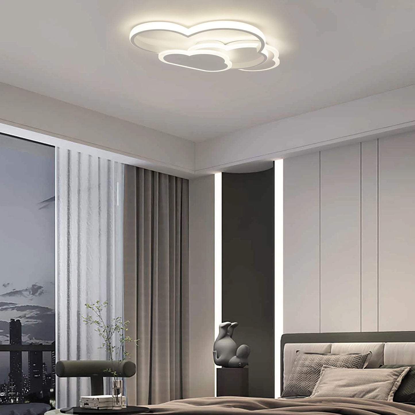 Cloud LED Ceiling Lamp 22" Modern Minimalist Lighting 52cm for Living Room Children's Room Bedroom